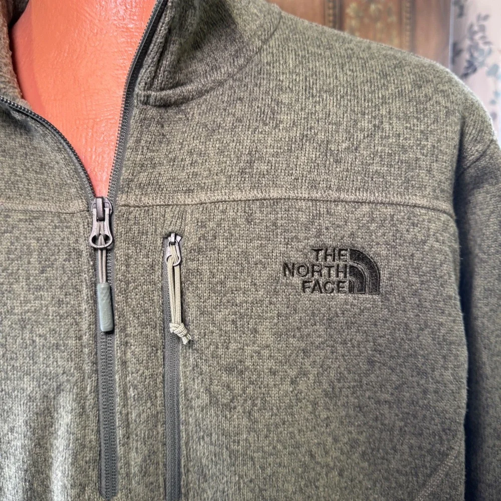 The North Face Mens Gordon Lyons 1/4 Zip Fleece Pullover Olive Green XL NF00CUA8